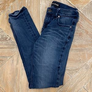 Mid-Rise Denim Leggings